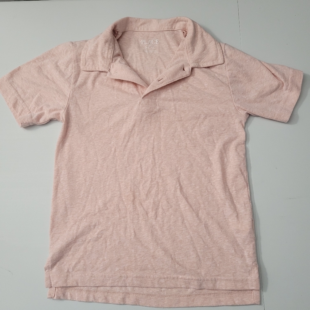 Children's Place Pale Pink Short Sleeve Boy's Polo Shirt